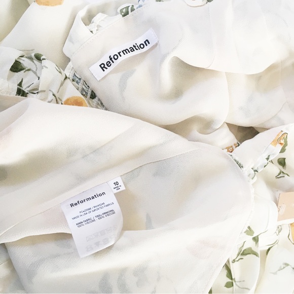 NWT Reformation Christine Dress Citron - Picture 14 of 14